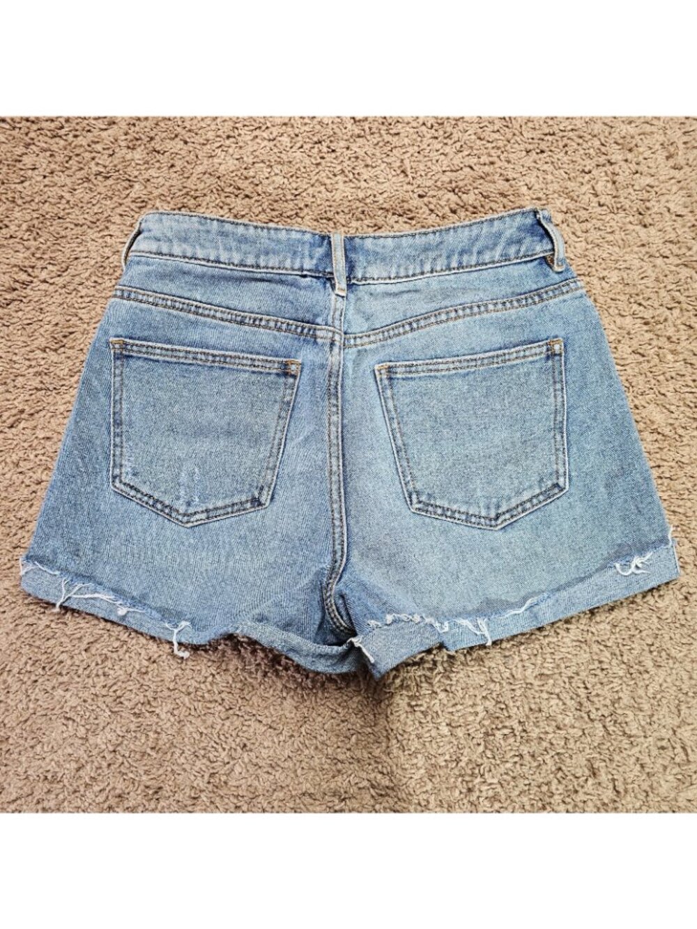 Pacsun Jean Shorts Womens 26 Blue Mom Short Distressed Cuffed Denim - Picture 4 of 9